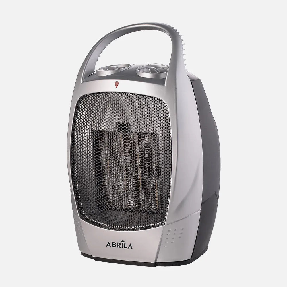 Calefactor cerámico 1500 W (28x18,5x15 cm) de FABRILAMP en color negro/plata