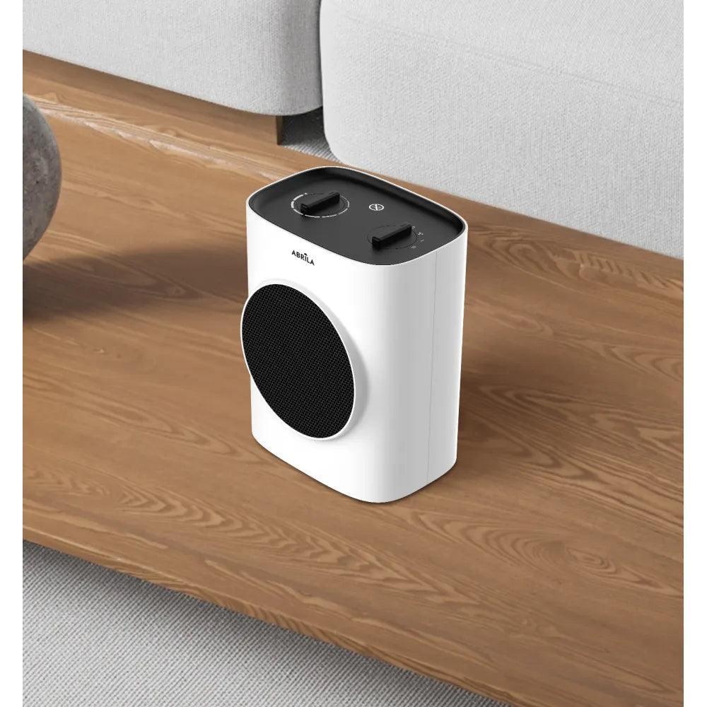 Calefactor cerámico Chipre 1500 W de FABRILAMP en color blanco/negro – vista de detalle