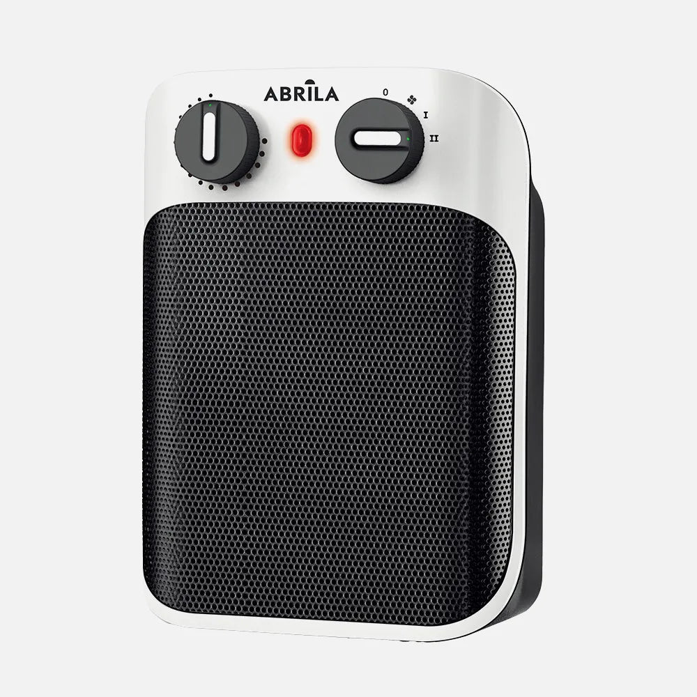Calefactor cerámico Libia 1800 W de FABRILAMP en color blanco/negro