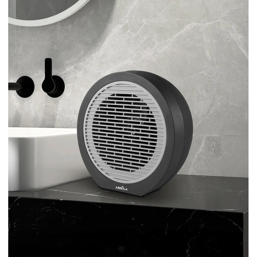 Calefactor termoventilador Brindisi 2000 W de FABRILAMP en color negro/gris – vista de detalle