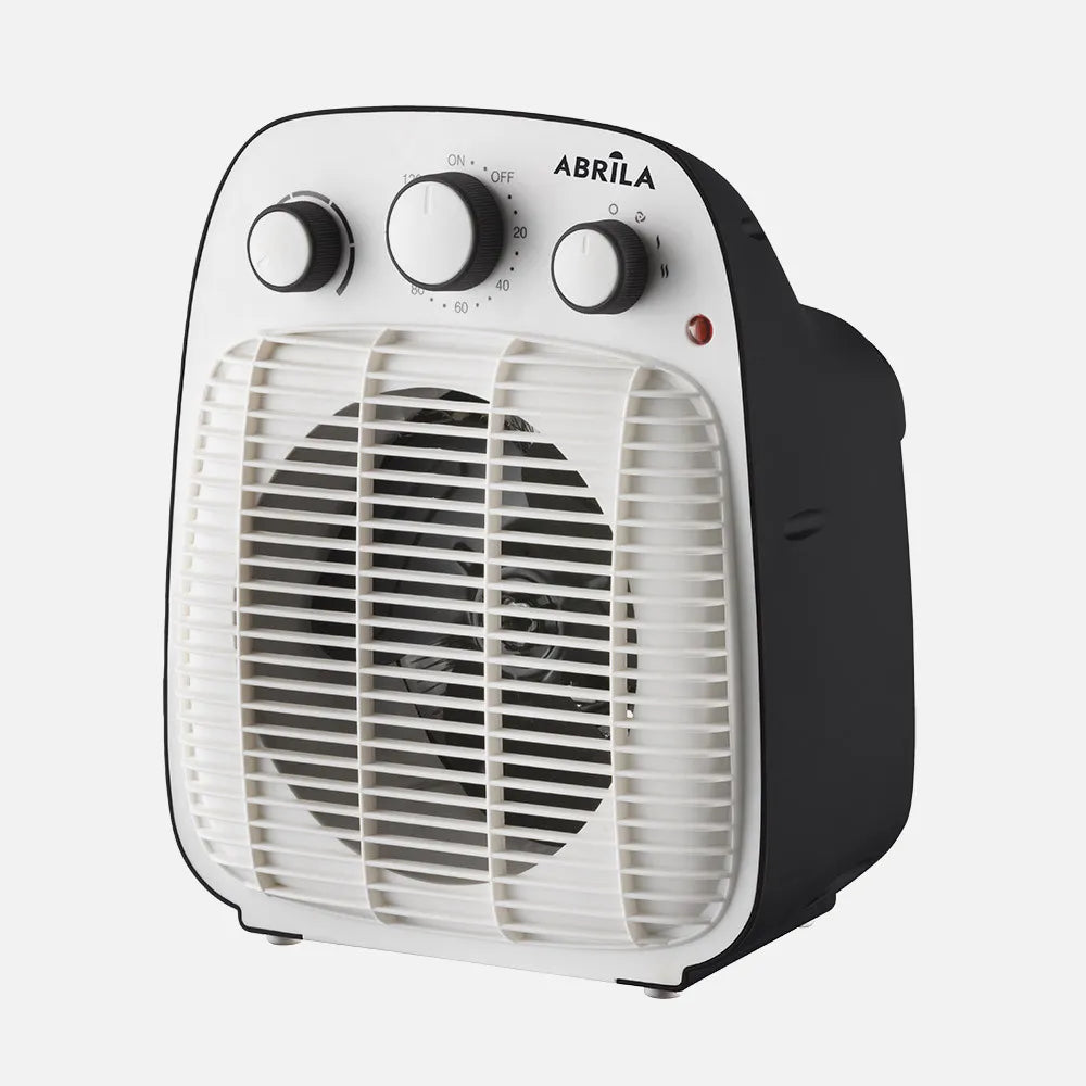Calefactor termoventilador Lesoto 2000 W de FABRILAMP en color blanco/negro