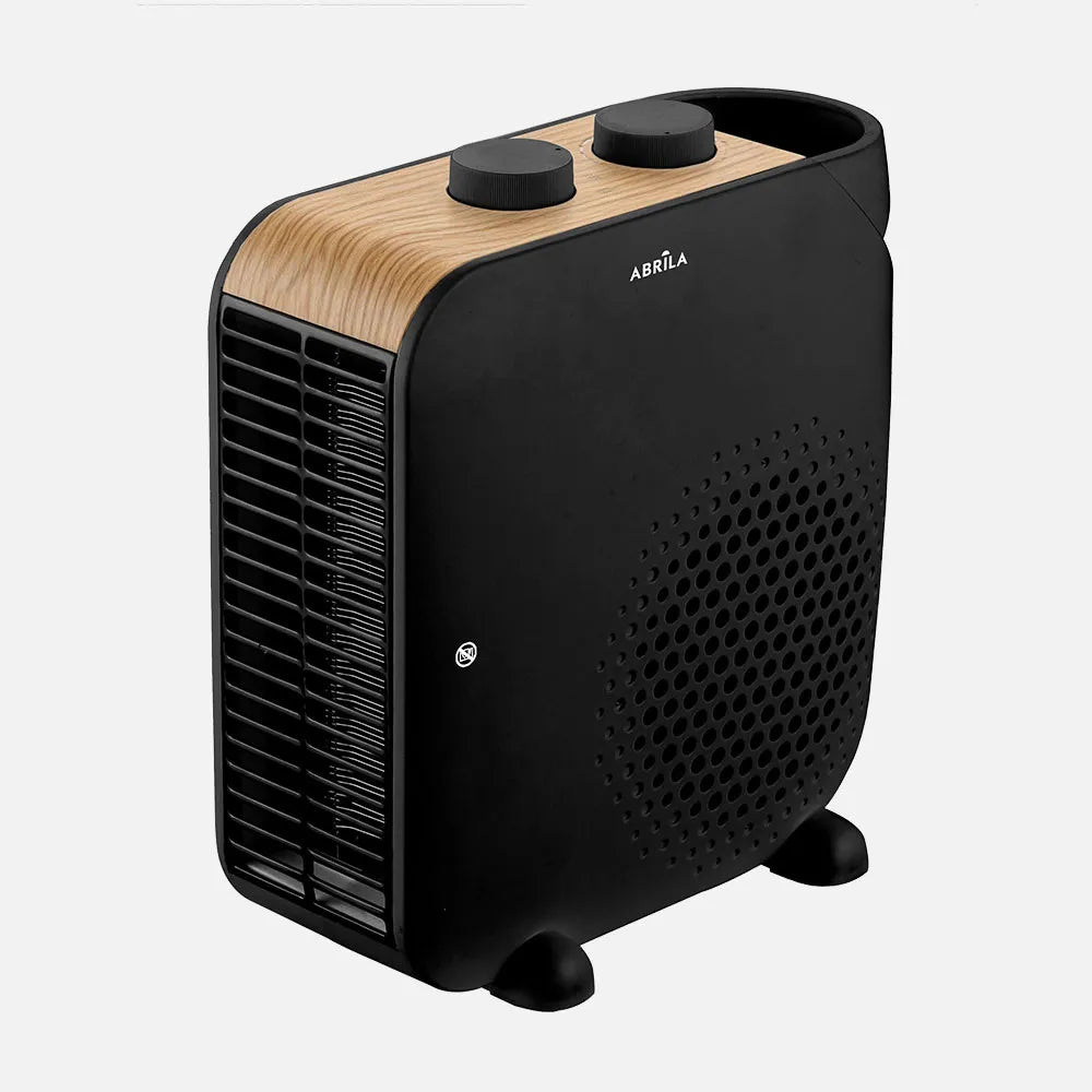 Calefactor termoventilador Trail 2000 W de FABRILAMP en color negro/haya