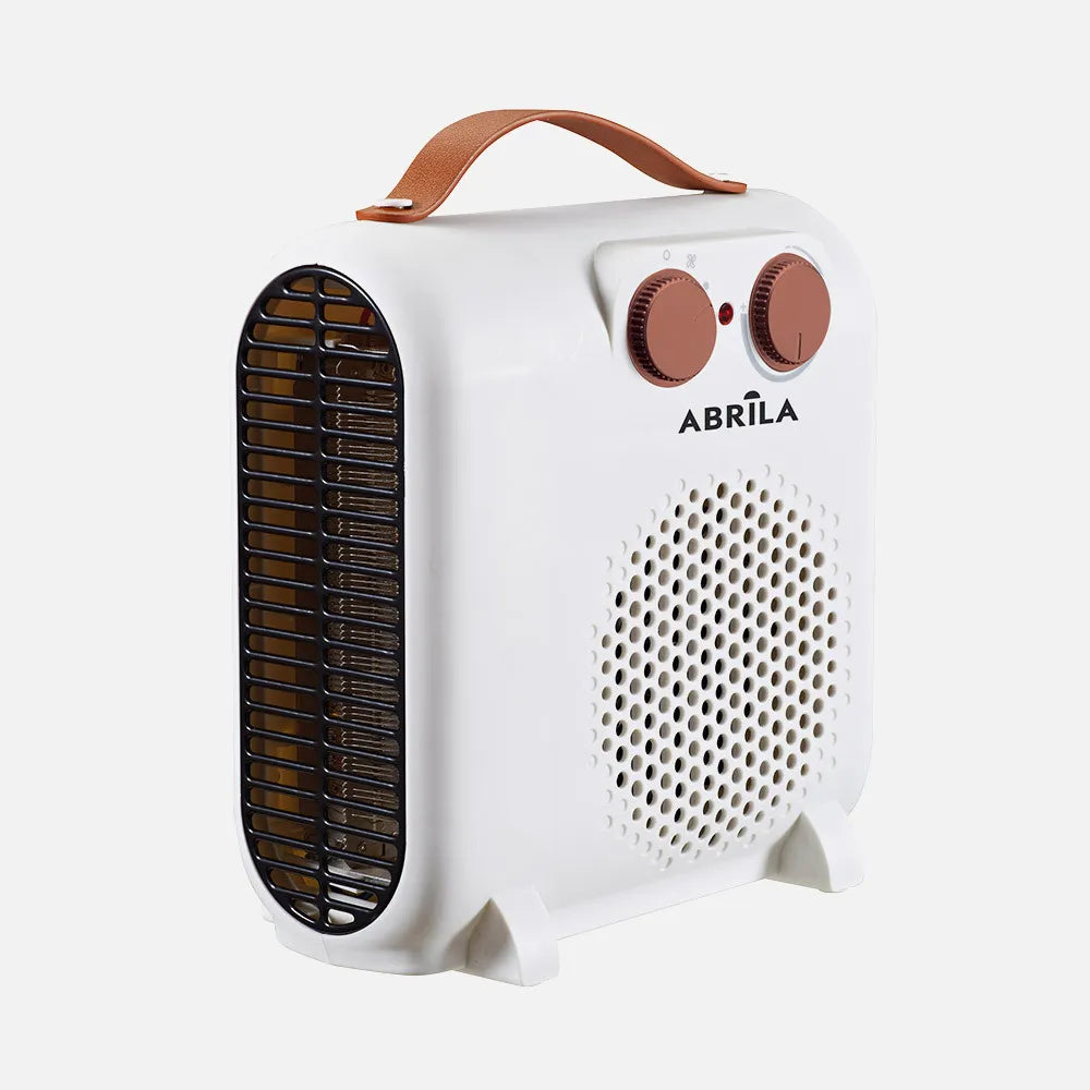 Calefactor termoventilador Tundra 2000 W de FABRILAMP en color blanco/marron