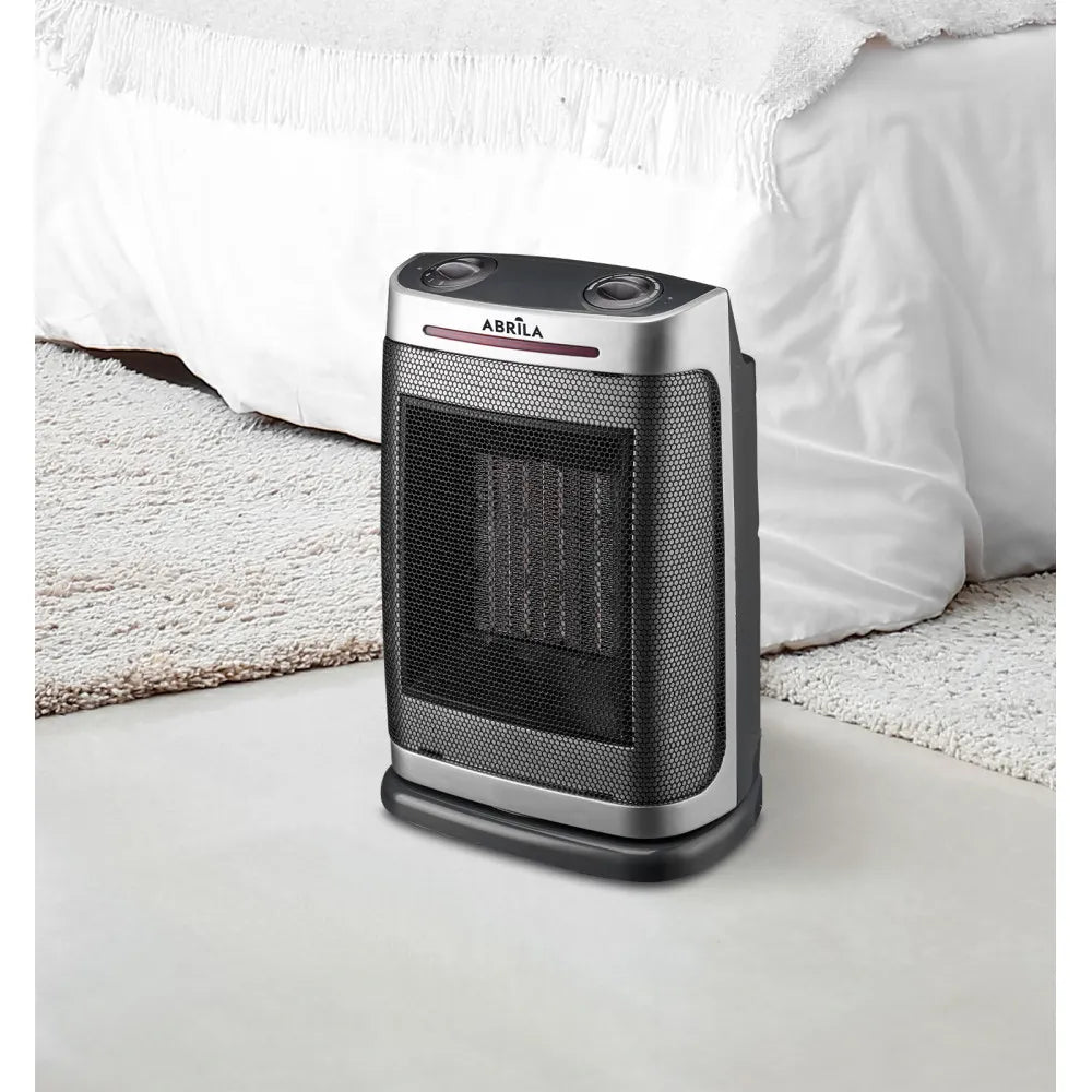 Calefactor cerámico Fogon 1500 W de FABRILAMP en color plata – vista de detalle