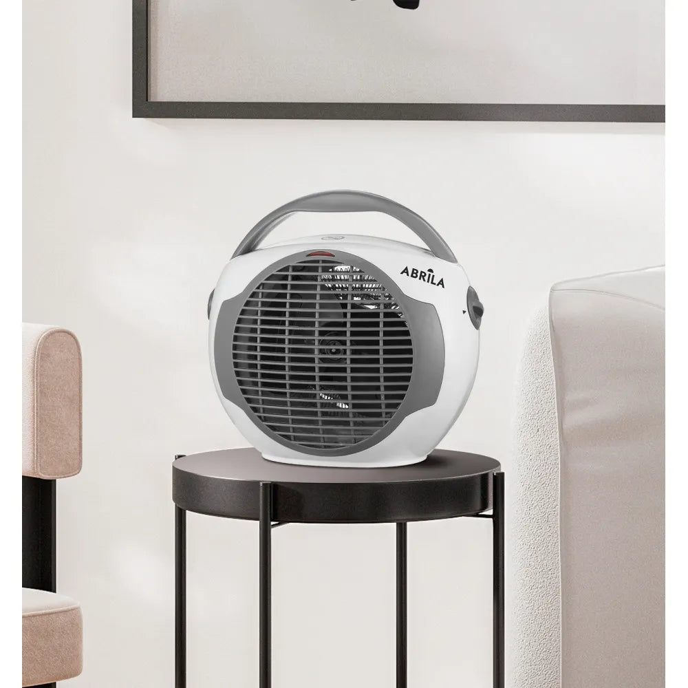 Calefactor termoventilador Llama 2000 W de FABRILAMP en color blanco/gris – vista de detalle