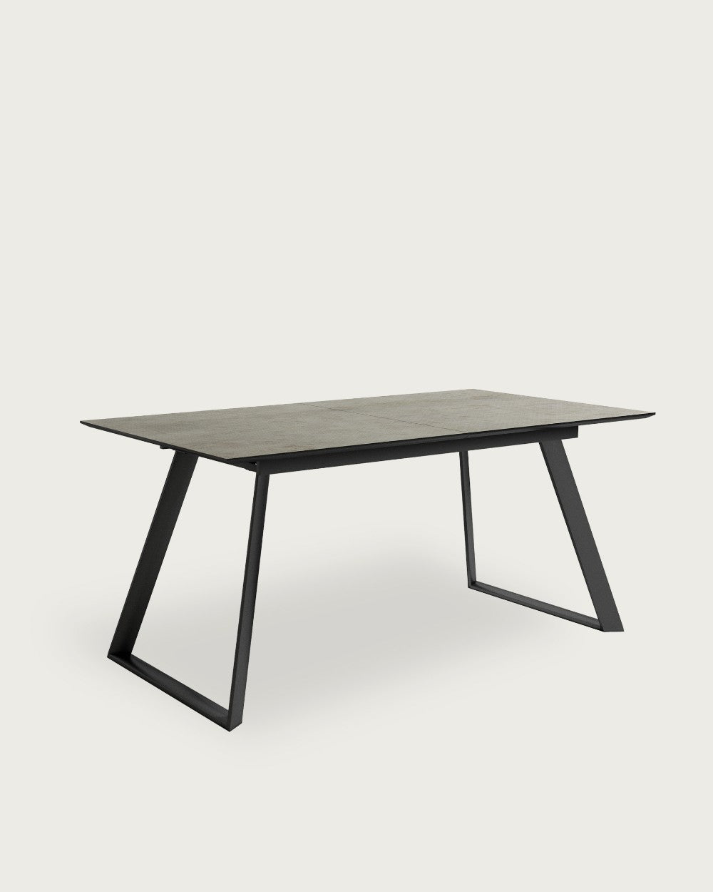 Mesa de comedor extensible Timor 140-180x90 cm efecto mármol - Negro / Porland