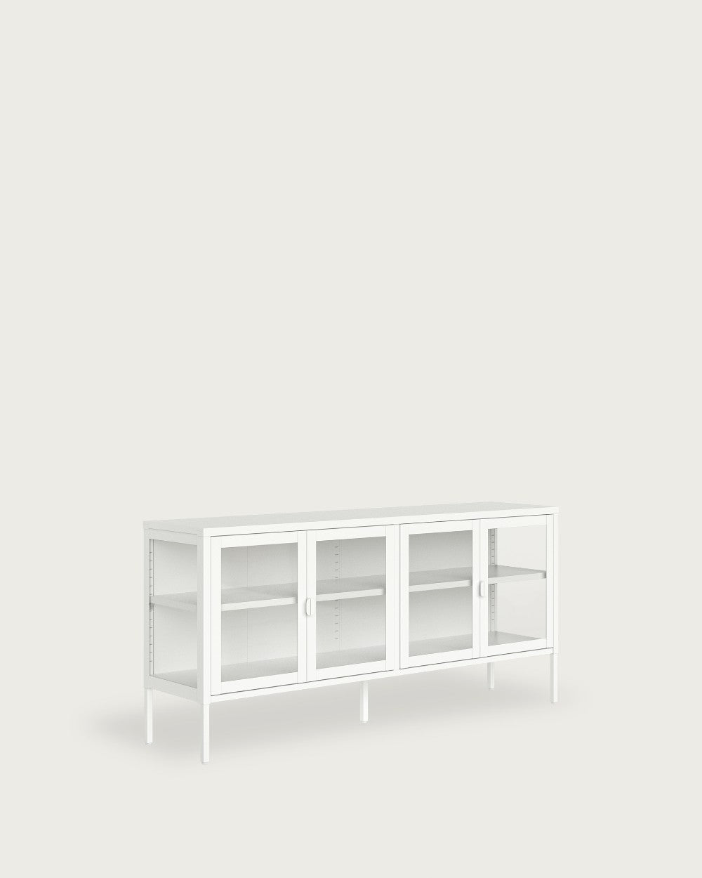 Aparador Titania 4 puertas de cristal 150x70 cm