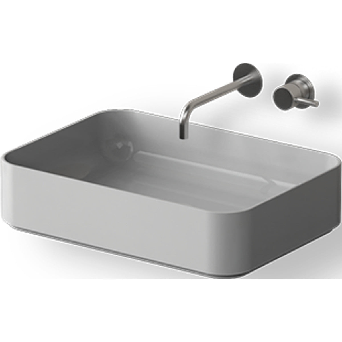 Lavabo sobre encimera Tan cerámico blanco brillo - NOFER
