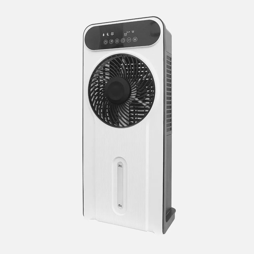 Ventilador climatizador de pie Opium 35 W de FABRILAMP en color blanco/negro – vista de detalle