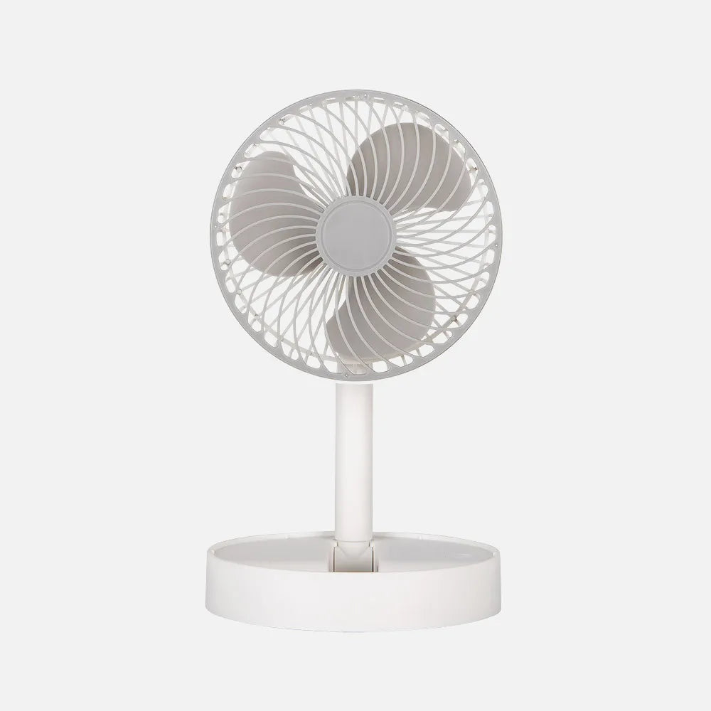 Ventilador portátil recargable Jericó 5 W de FABRILAMP en color blanco/gris – vista de detalle