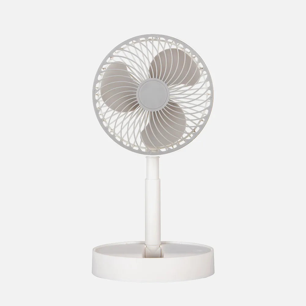 Ventilador portátil recargable Jericó 5 W de FABRILAMP en color blanco/gris – vista de detalle