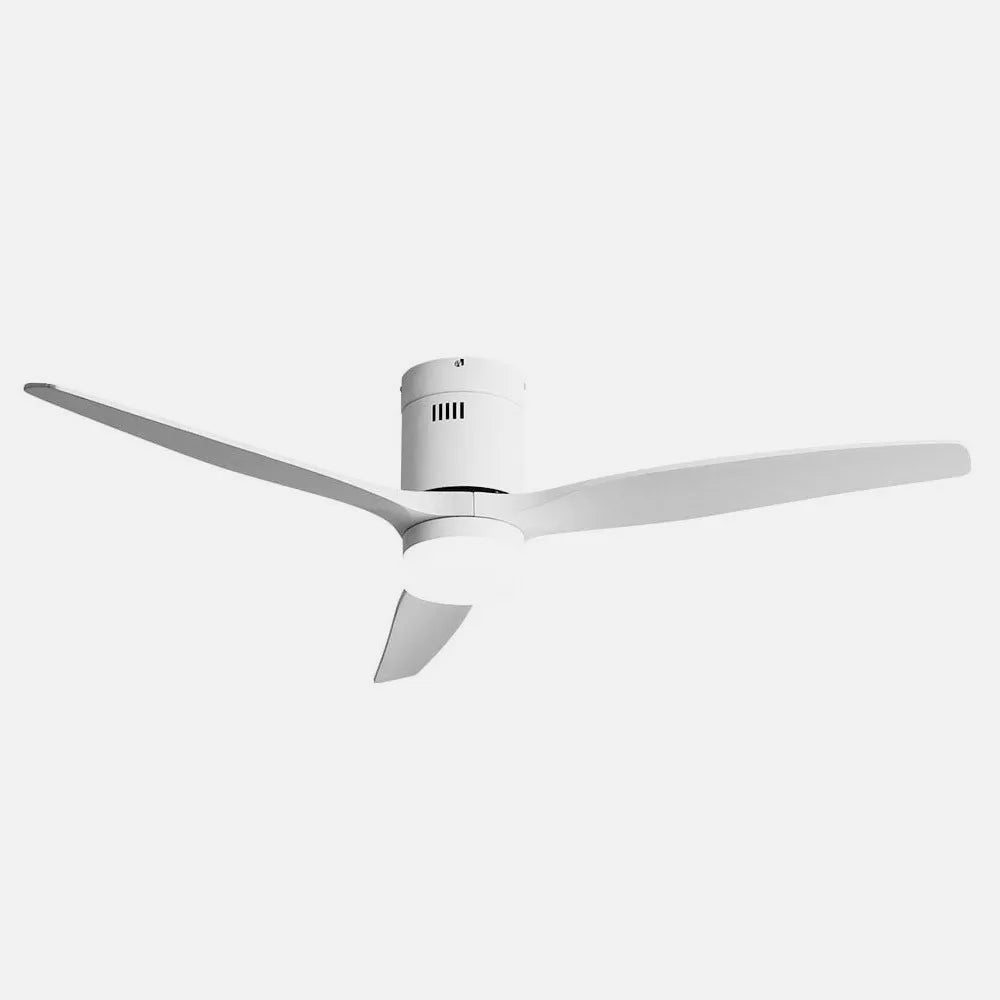 Ventilador de techo DC Aguilón 132 cm con luz LED de FABRILAMP en color blanco/blanco