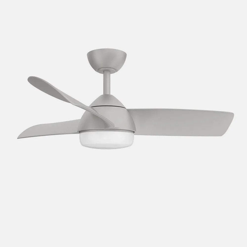 Ventilador de techo DC Haur 107 cm con luz LED de FABRILAMP en color plata