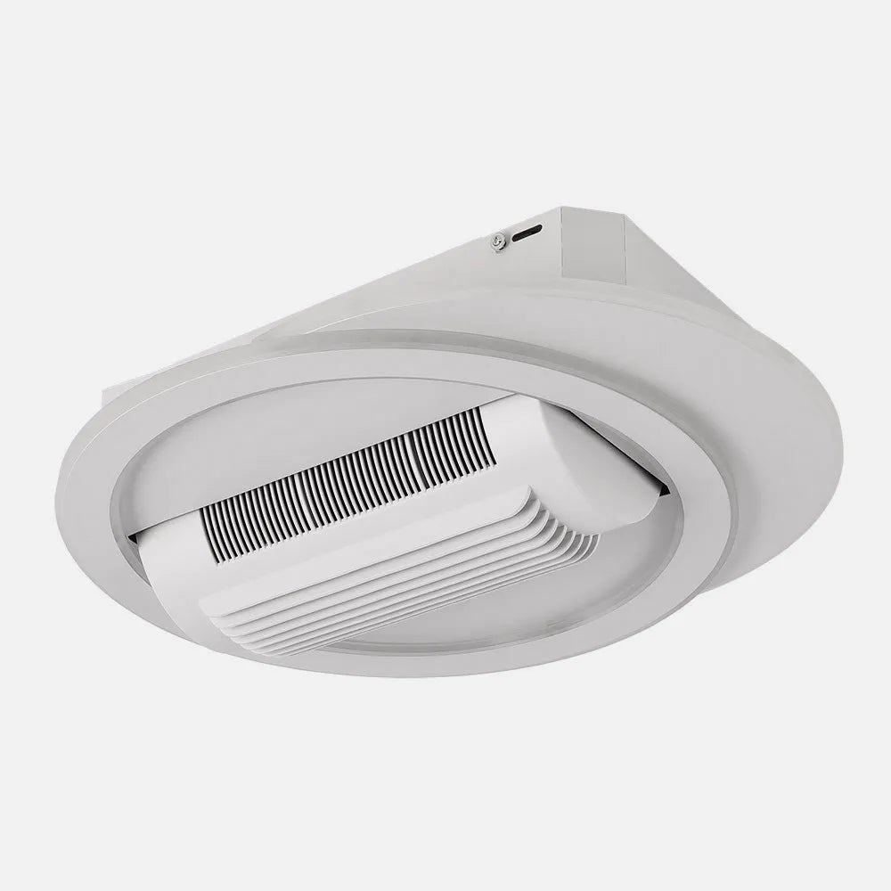 Ventilador de techo tipo plafón DC Camaleón 40 cm con luz LED de FABRILAMP en color blanco