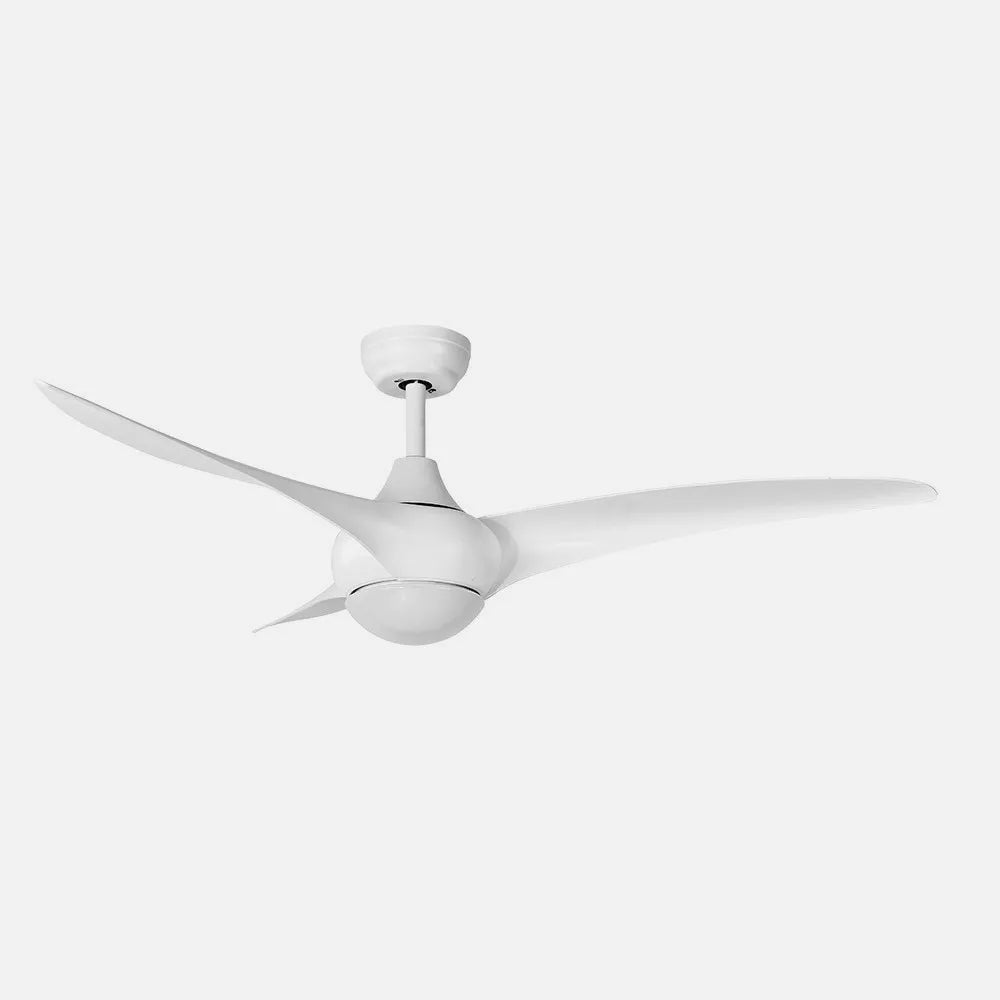 Ventilador de techo DC Canea 134 cm con luz LED de FABRILAMP en color blanco