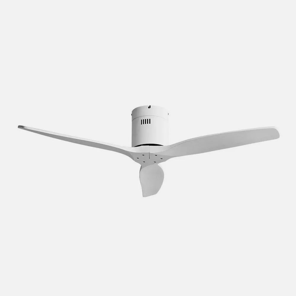 Ventilador de techo DC Aguilón 132 cm sin luz de FABRILAMP en color blanco/blanco