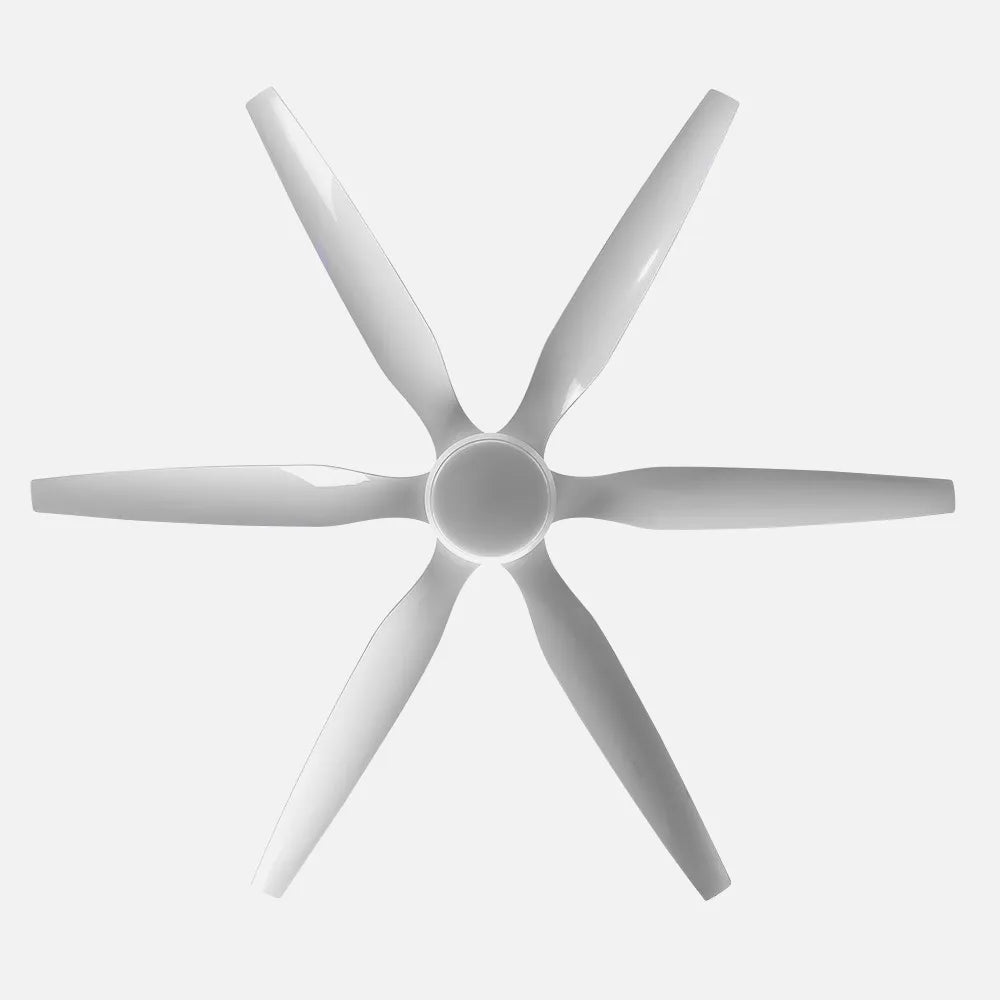 Ventilador de techo DC Otto 167 cm con luz LED de FABRILAMP en color blanco – vista de detalle