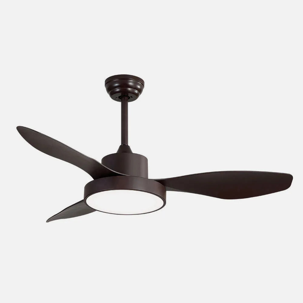 Ventilador de techo DC Hayate 97 cm con luz LED de FABRILAMP en color marrón
