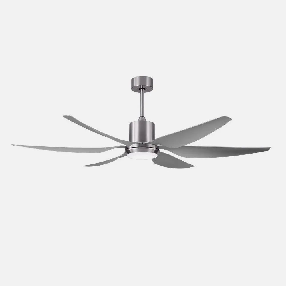 Ventilador de techo DC Otto 167 cm con luz LED de FABRILAMP en color níquel/plata