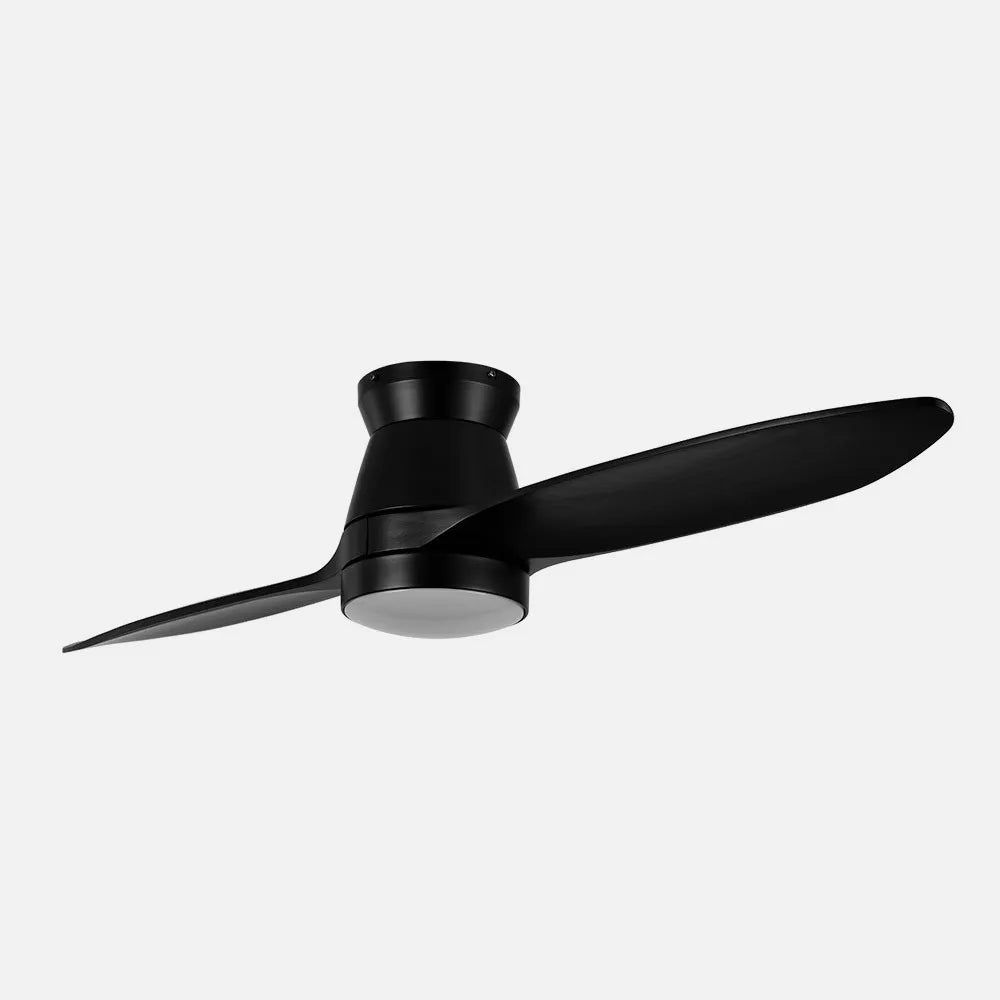 Ventilador de techo DC Nordic 132 cm con luz LED de FABRILAMP en color negro