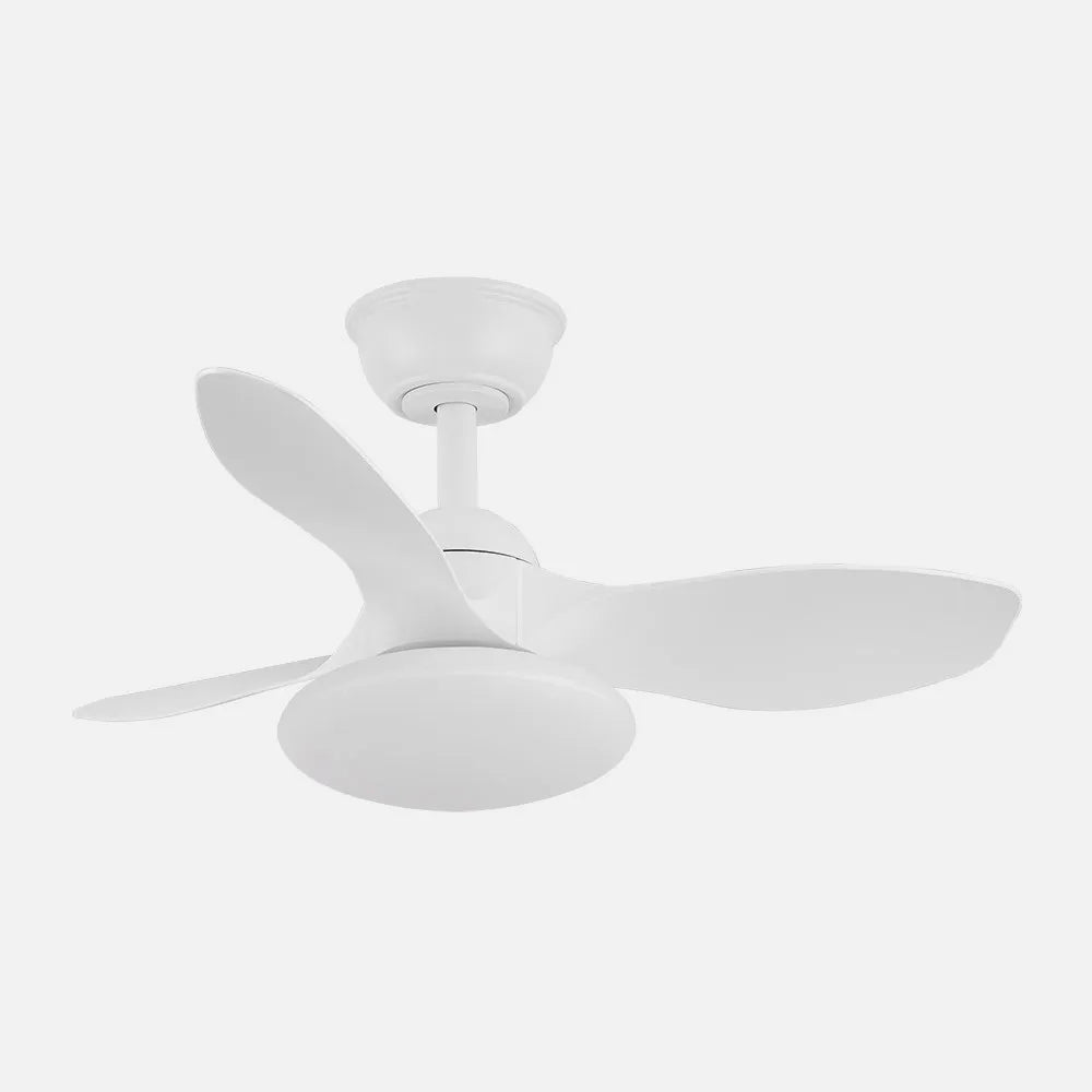 Ventilador de techo DC Páramo 82 cm con luz LED de FABRILAMP en color blanco
