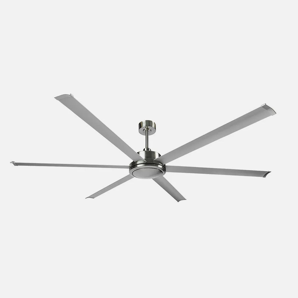 Ventilador de techo DC Sansón 305 cm sin luz de FABRILAMP en color níquel/plata