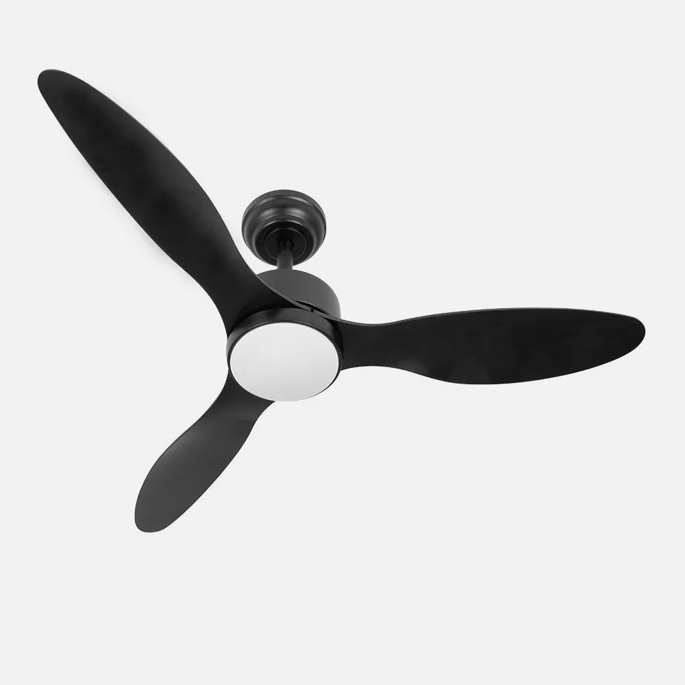 Ventilador de techo DC Serpa 107 cm con luz LED de FABRILAMP en color negro