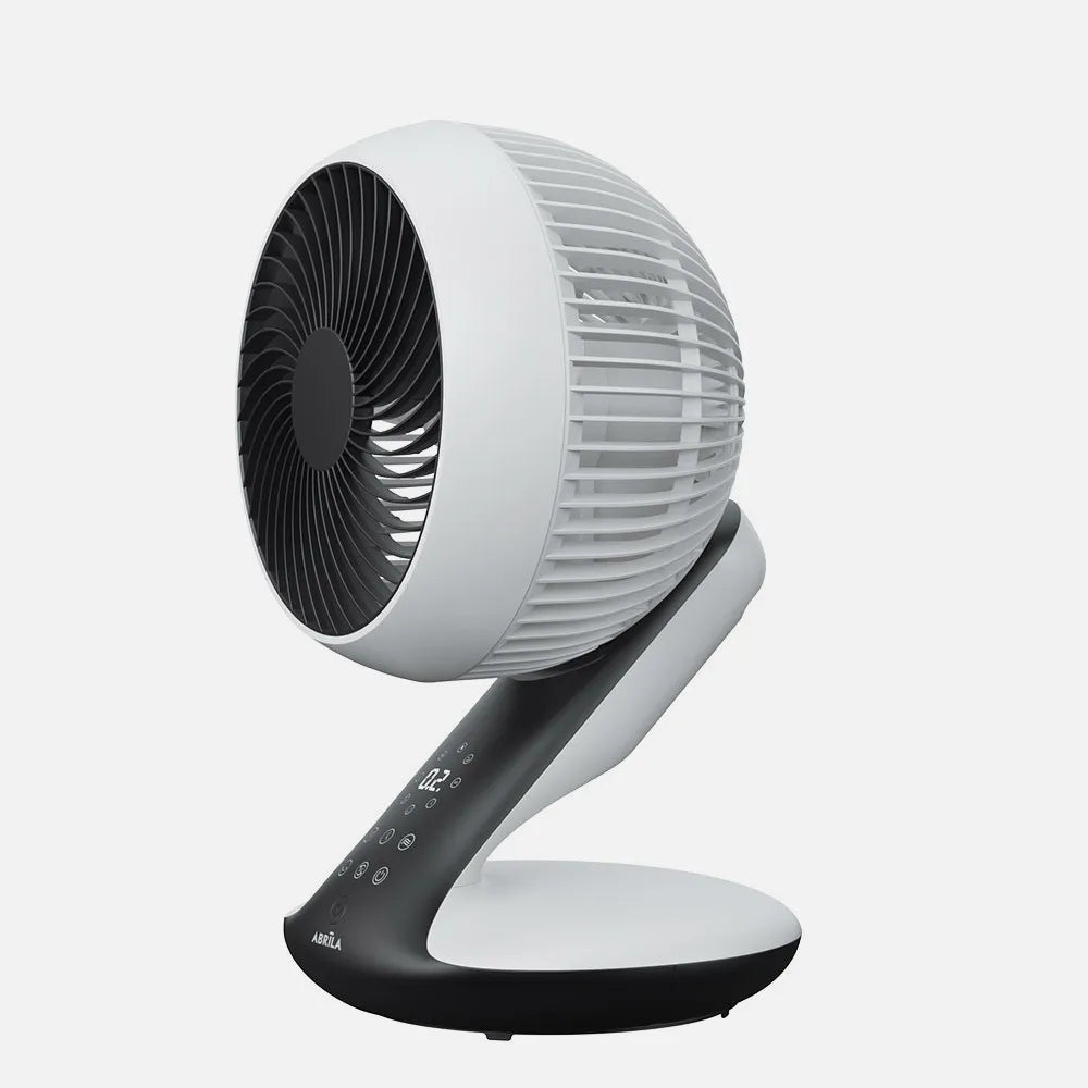 Ventilador DC de sobremesa Miera 20 W de FABRILAMP en color blanco/haya