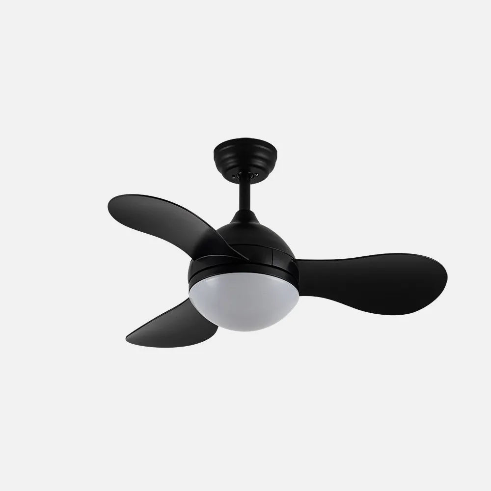 Ventilador de techo DC Sólido 91 cm con luz LED de FABRILAMP en color negro