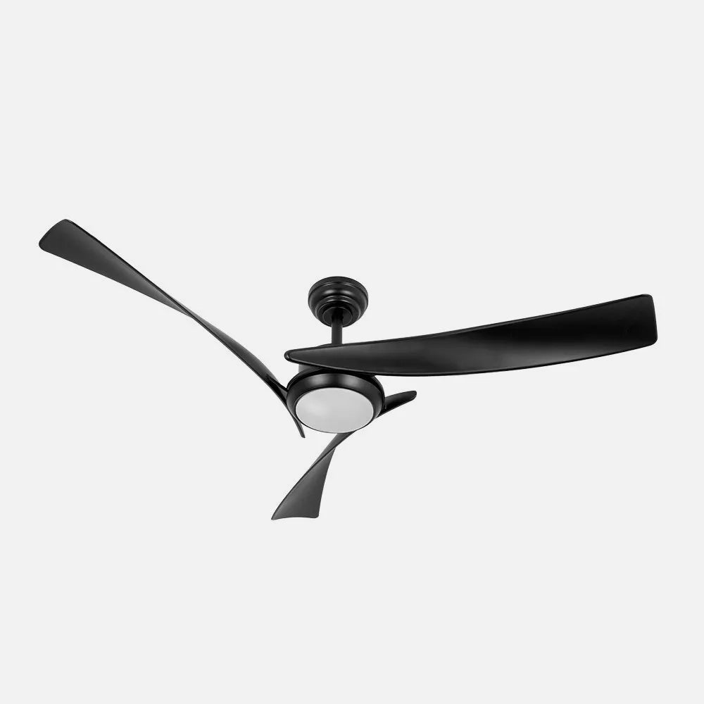 Ventilador de techo DC Tarento 132 cm con luz LED de FABRILAMP en color negro