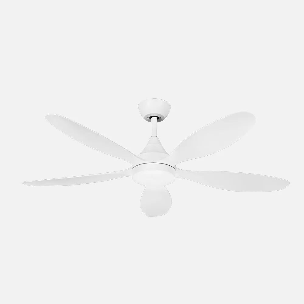 Ventilador de techo DC Tobarra 132 cm con luz LED de FABRILAMP en color blanco