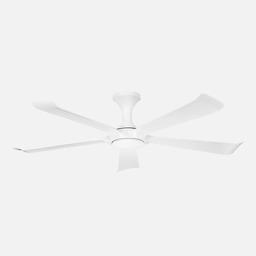 Ventilador de techo DC Vinaròs 144 cm con luz LED de FABRILAMP en color blanco