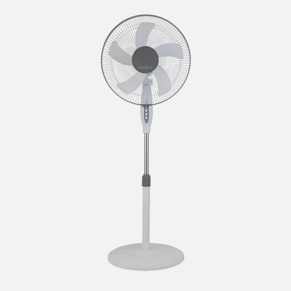 Ventilador de pie Belmonte 45 W de FABRILAMP en color blanco/gris