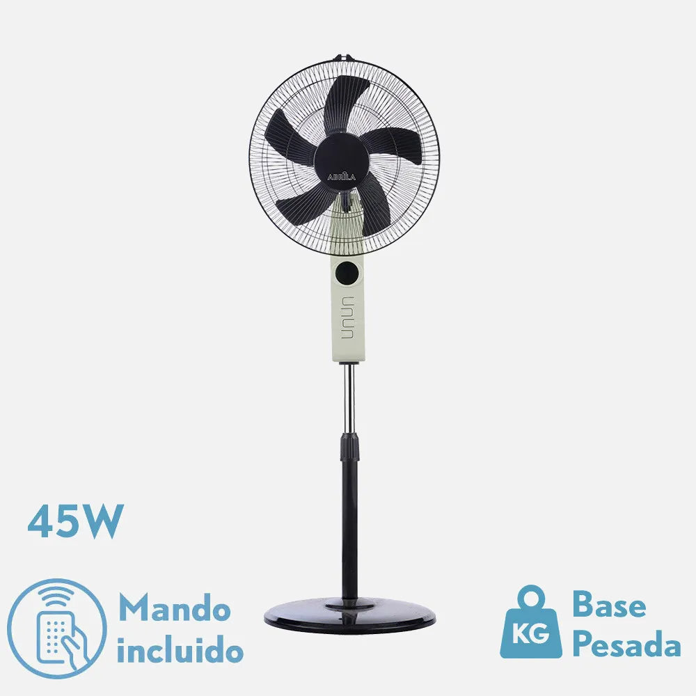 Ventilador de pie Circus 45 W de FABRILAMP en color negro/beige – vista de detalle