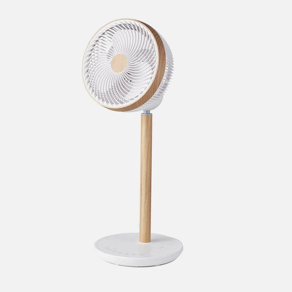 Ventilador DC de pie Colibrí 25 W de FABRILAMP en color blanco/haya