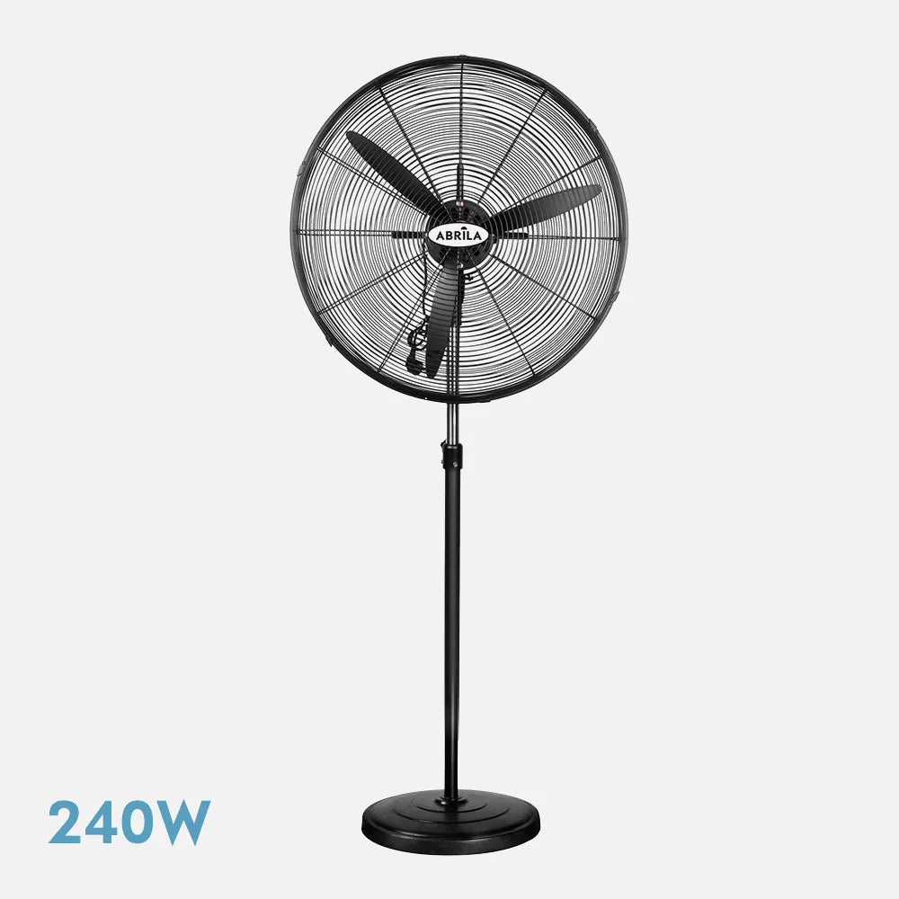 Ventilador industrial de pie Tormenta 240 W de FABRILAMP en color negro – vista de detalle