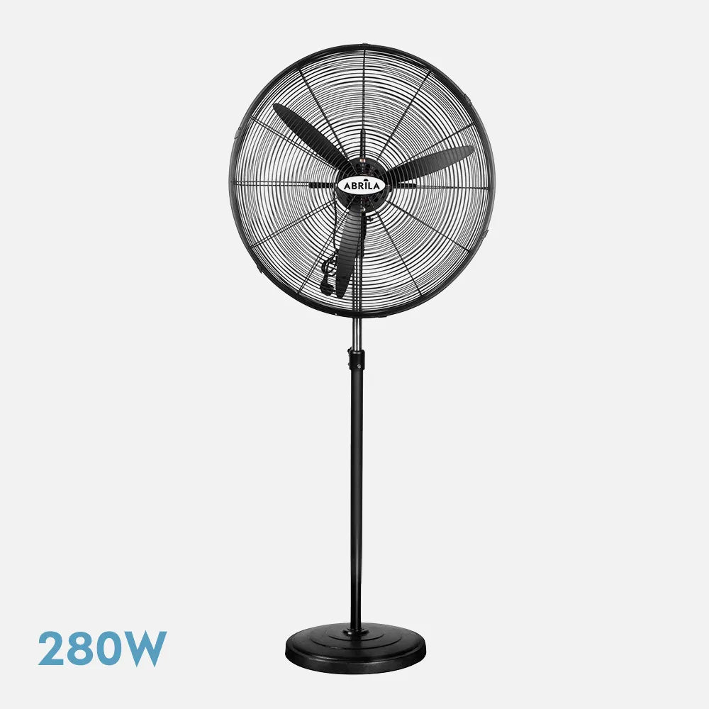 Ventilador industrial de pie Tormenta 280 W de FABRILAMP en color negro – vista de detalle