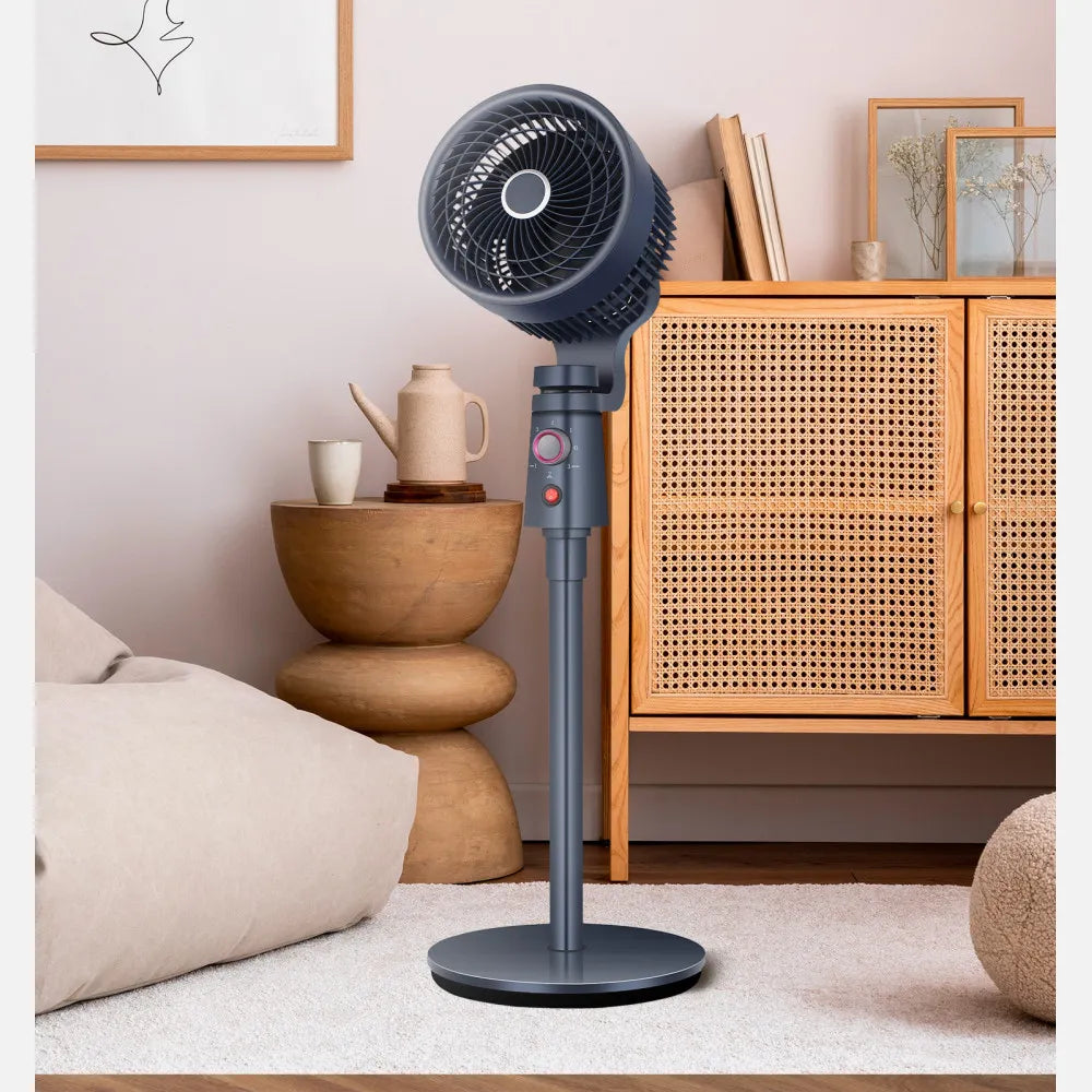Ventilador de pie Montecristo 40 W de FABRILAMP en color granito – vista de detalle