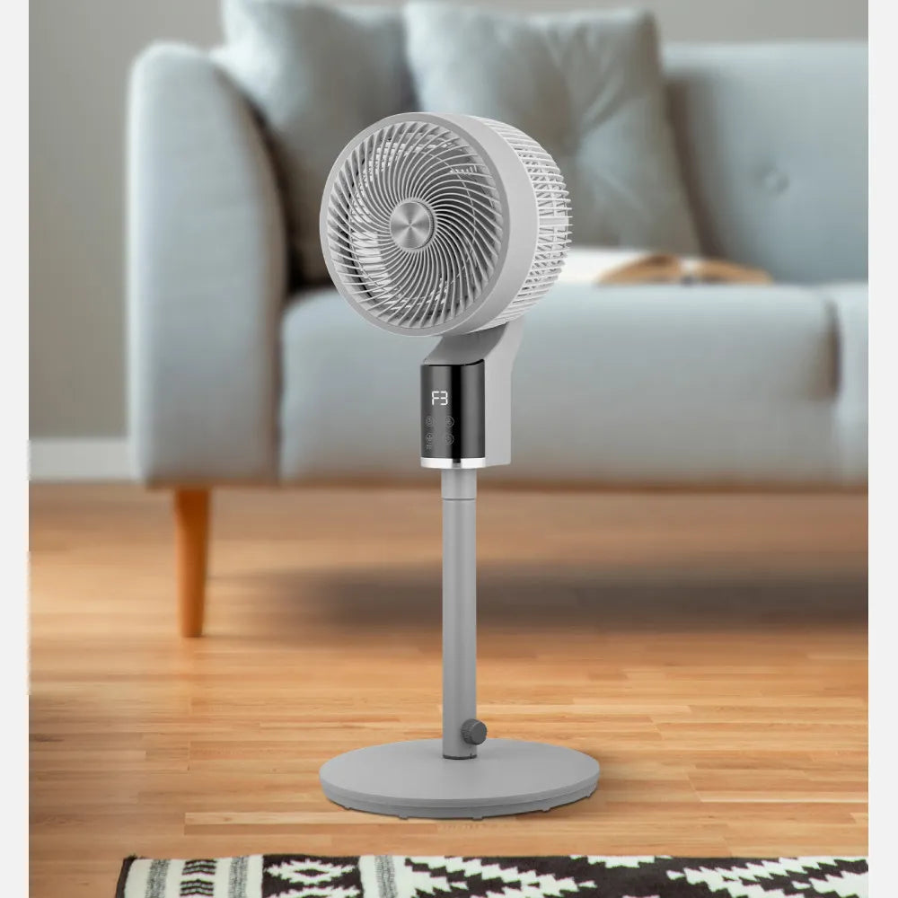 Ventilador de pie Persa 50 W de FABRILAMP en color gris/cromo – vista de detalle