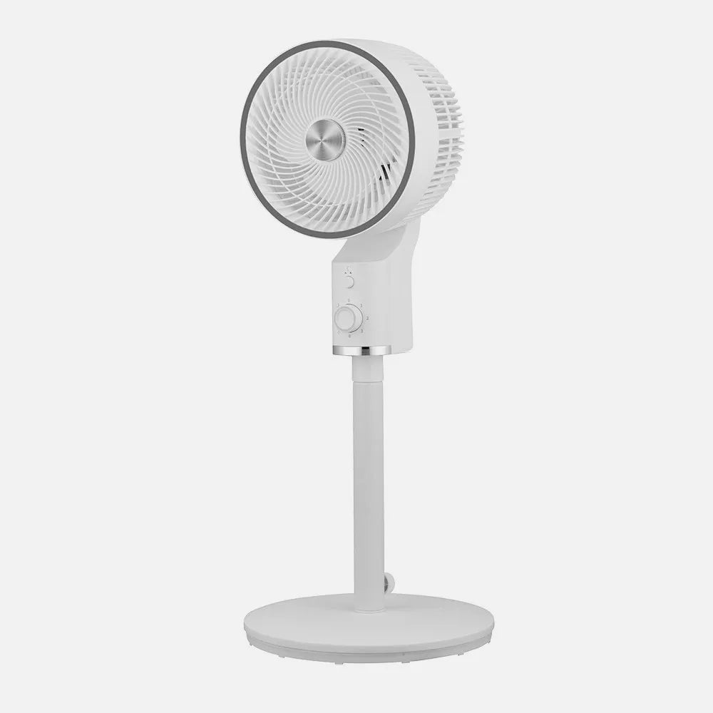 Ventilador de pie Tálamo 50 W de FABRILAMP en color blanco/cromo