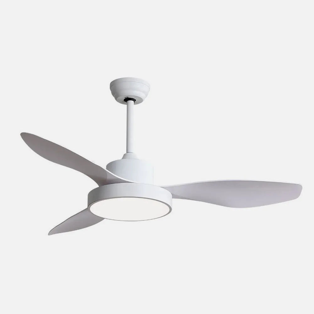 Ventilador de techo DC Hayate 120 cm con luz LED de FABRILAMP en color blanco
