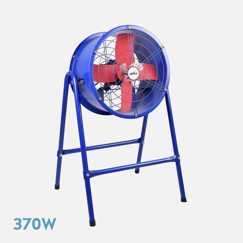 Ventilador industrial Torrente 370 W de FABRILAMP en color azul/rojo – vista de detalle