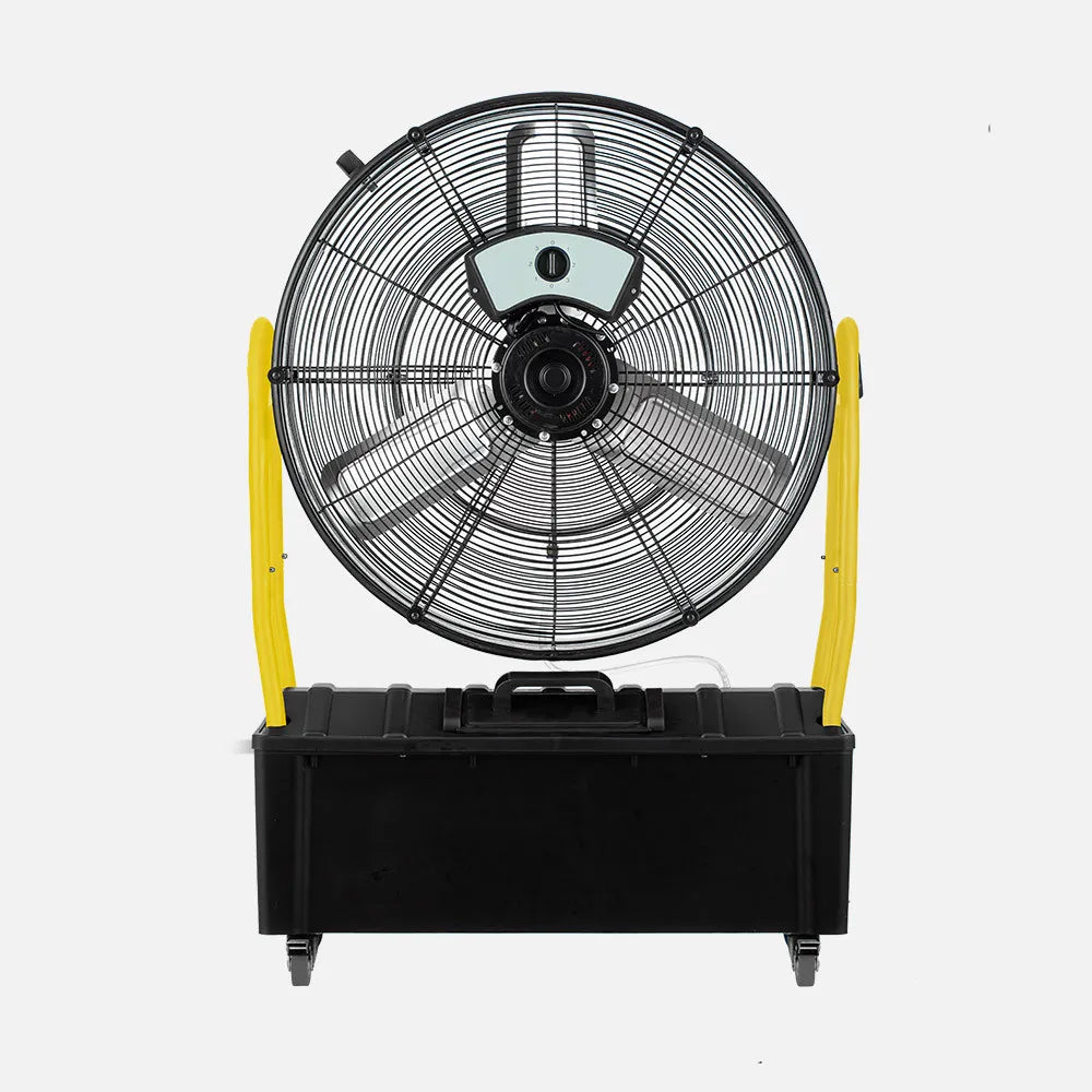 Ventilador nebulizador industrial Excalibur 300 W de FABRILAMP en color negro/amarillo – vista de detalle