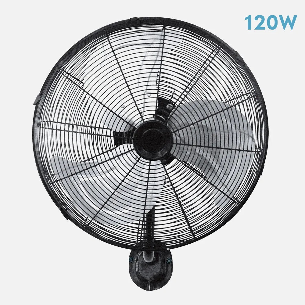 Ventilador de pared Arrecife 120 W de FABRILAMP en color negro/plata – vista de detalle