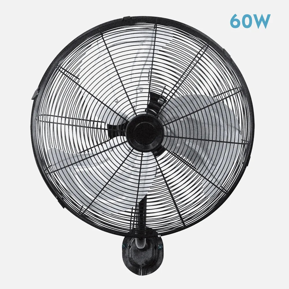 Ventilador de pared Arrecife 60 W de FABRILAMP en color negro/plata – vista de detalle