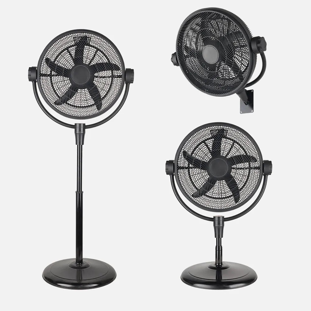 Ventilador 3 en 1 de pie, pared y sobremesa Aifos 90 W de FABRILAMP en color negro