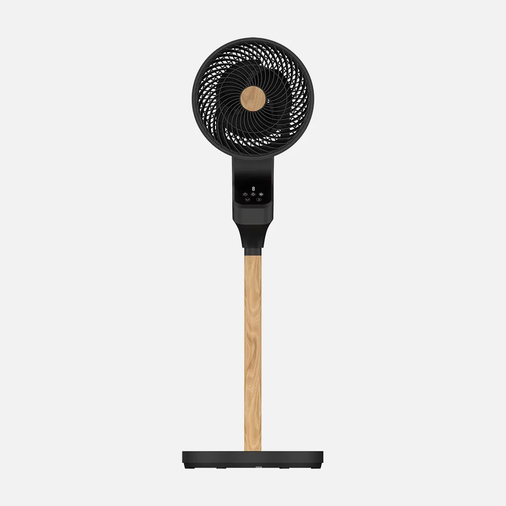 Ventilador de pie Bizancio 50 W de FABRILAMP en color negro/haya – vista de detalle
