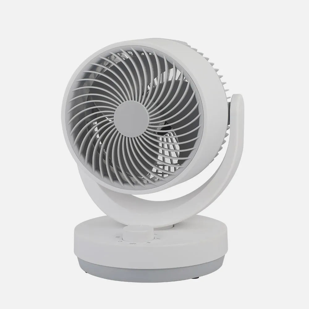 Ventilador de sobremesa Lagos 35 W de FABRILAMP en color blanco/gris
