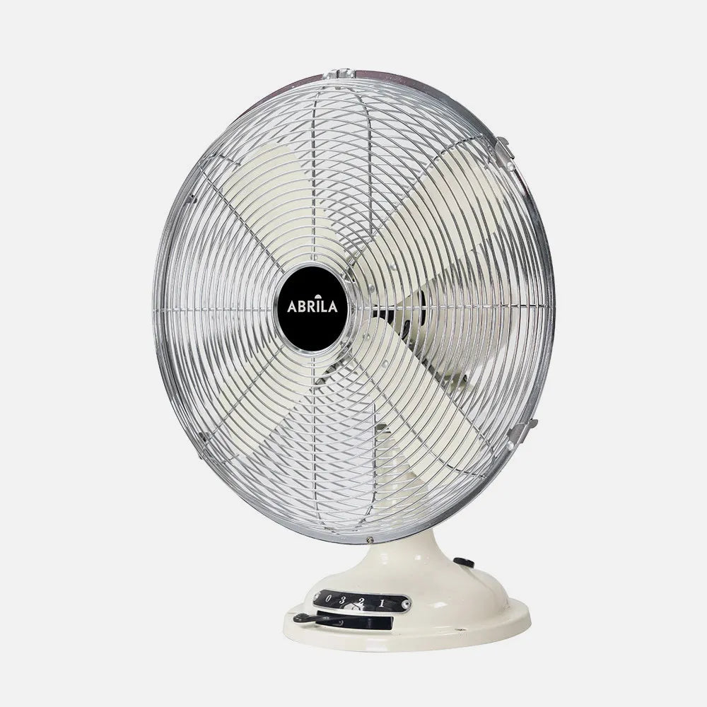 Ventilador de sobremesa Capitolio 37 W de FABRILAMP en color crema/cromo