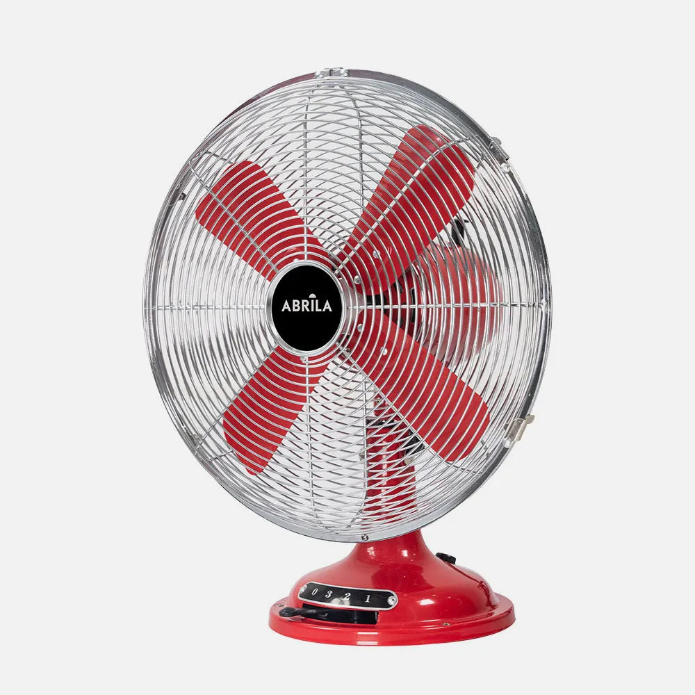 Ventilador de sobremesa Capitolio 37 W de FABRILAMP en color rojo/cromo
